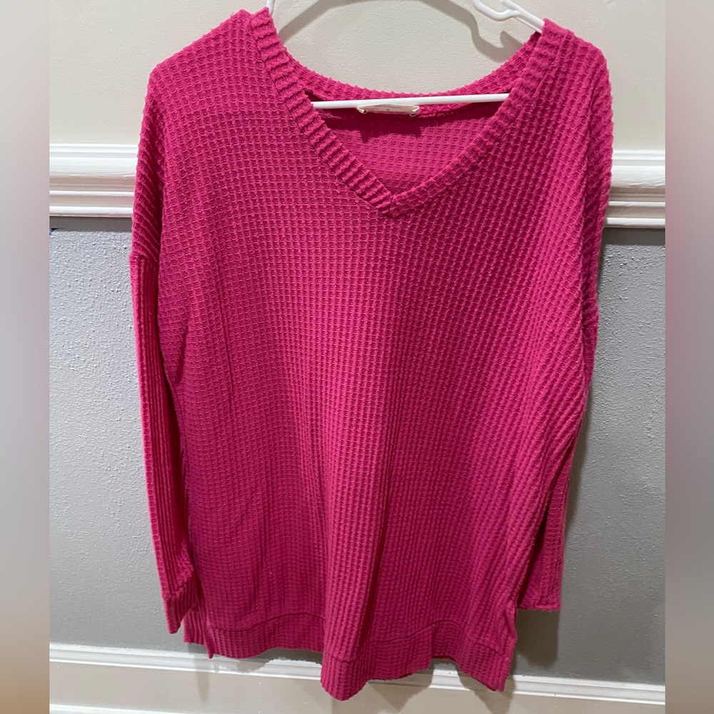 Pink Waffle Top